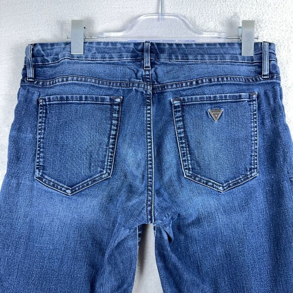 Guess Curvy Sophia Skinny Jeans Medium Wash Mid Rise Blue Womens Size W34 - Picture 3 of 10